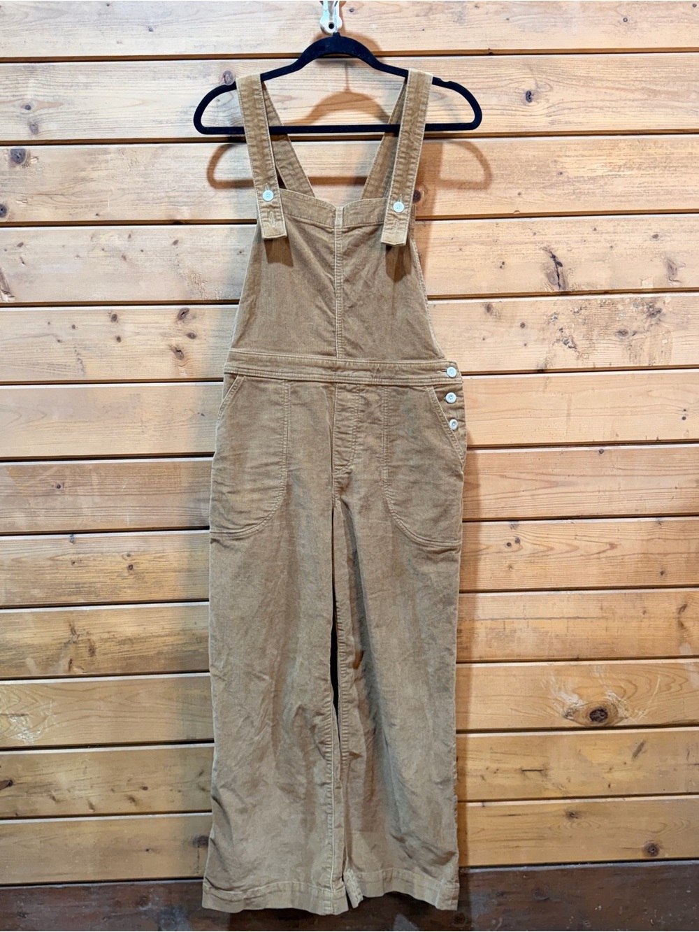 Patagonia Stand Up Cropped Corduroy Overalls Nest Brown Women’s Size 4